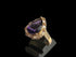 Hb 1537 Rose gold plated Ring (purple)