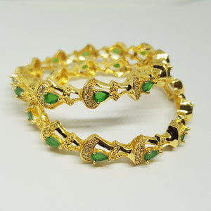 Hs 4857 Gold Plated bangles pair