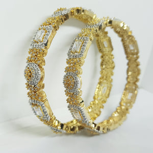 Hs 4853 Gold Plated bangles pair