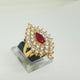 Hb 1233 Zirconia Rose gold plated Ring