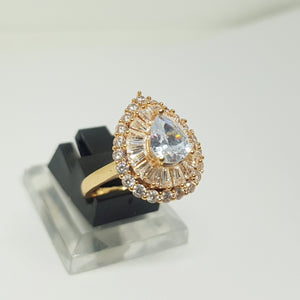 Hb 1254 Rose gold plated zirconia Ring
