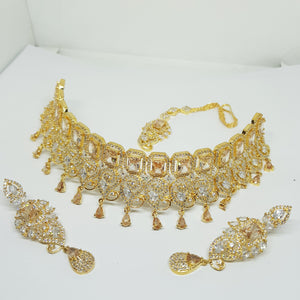 HBS 0076 Gold plated Zirconia Bridal set