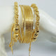 Hs 4763 Gold plated Coin bangles set