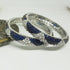 Hs 4688 Silver plated Encrusted with tappered and Sapphire stones