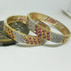 Hs 4767 Gold plated zircon Kara pair