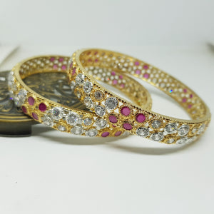 Hs 4820 Gold plated Bangles pair