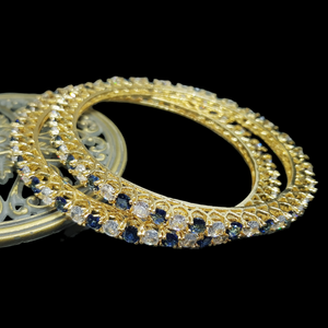 Hs 4883 Gold Plated Bangles Pair(Sp)