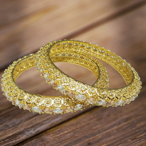 Hs 4843 Gold plated Bangles pair