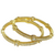 Hs 4796 Gold Plated zirconia bangles pair karat