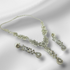 Hnk 7166 Silver plated Zirconia Necklace set