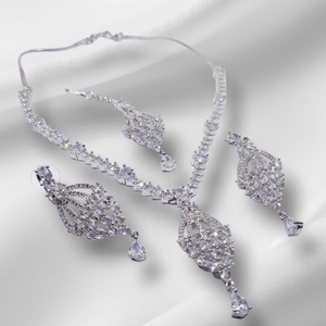 Hnk 7249 Silver plated Necklace set