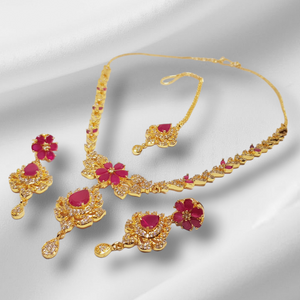 Hnk 7292 Gold plated Necklace Set