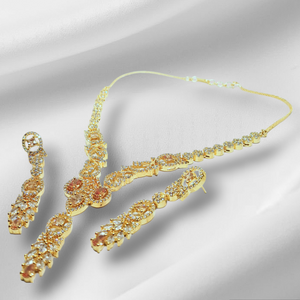 Hnk 7290 Gold plated Necklace Set