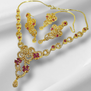 Hnk 7288 Gold plated Necklace Set