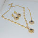 Hnk 7226 Gold plated Necklace set (Black)