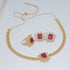 Hnk 7307 Rose gold plated necklace combo set