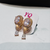 Hk 999 Rose Gold plated Ear tops(W)