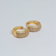 Hk 973 Ad zircon Rose Gold plated Earings