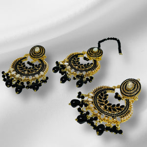 Hk 927 Gold polish earings tika set (B)