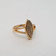 Hb 1458 zircon Rose gold plated Ring