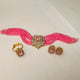 Hm 9279 Gold polish Zirconia choker set