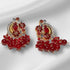 Hk 932 Gold polish earings (Ruby)