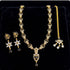 Hnk 7222 Gold plated Necklace set (Black)
