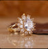 Hb 1196 Rose Gold  zironia Studded Ring