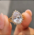 Hb 1195 Rose Gold  zironia Studded Ring