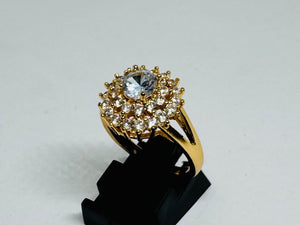 Hb 1450 Zircon Rose gold plated Ring.