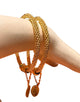 Hs 4902 Gold look coin bangles pair