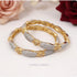 Hs 4819 Double tone Gold plated Bangles pair