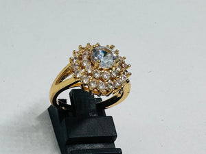 Hb 1450 Zircon Rose gold plated Ring.