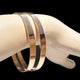 Hs 4901 Rose gold colour plain bangles