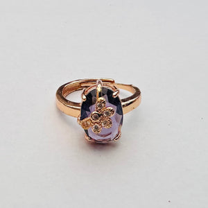 Hb 1440 Rose gold plated Ring(Purple)