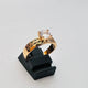 Hb 1528 Rose gold plated Ring(green)