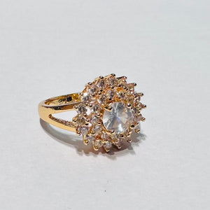 Hb 1450 Zircon Rose gold plated Ring.