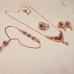 Hb 5521 Rose gold plated Pednant Set