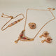 Hb 5524 Rose gold plated Pednant Set
