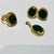 Hb 5501 Gold polished Pednant Set emerald