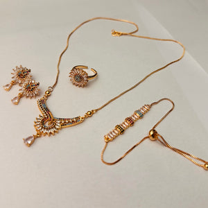Hb 5520 Rose gold plated Pednant Set