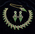 Hnk 7240 Gold plated Necklace set (Emerald)