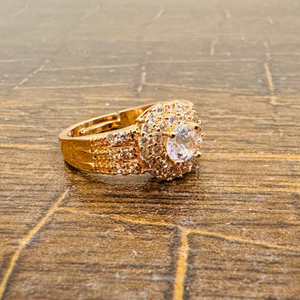 Hb 1671 Rose Gold plated Ring(W)