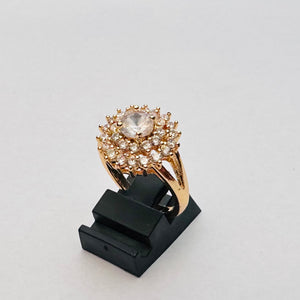 Hb 1450 Zircon Rose gold plated Ring.