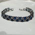 Hb 2028 Silver plated openable Bracelet(Sapphire)