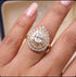 Hb 1254 Rose gold plated zirconia Ring