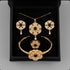 Hb 5527 Rose gold plated Pednant Set