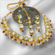 Hnk 7257 Gold plated Kundan set