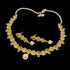 Hnk 7254 Gold plated Necklace set (Emerald)