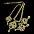 Hnk 7242 Gold plated Necklace set (Emerald)